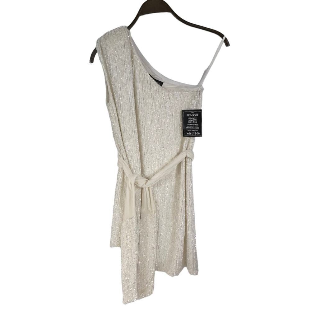 Retrofete Sequin Mini Dress One Shoulder - Picture 3 of 16